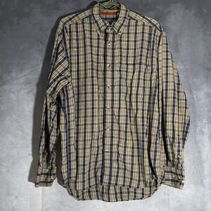 Levi's Classic Long Sleeve Button Down Plaid Shirt Medium Outdoor Rugged